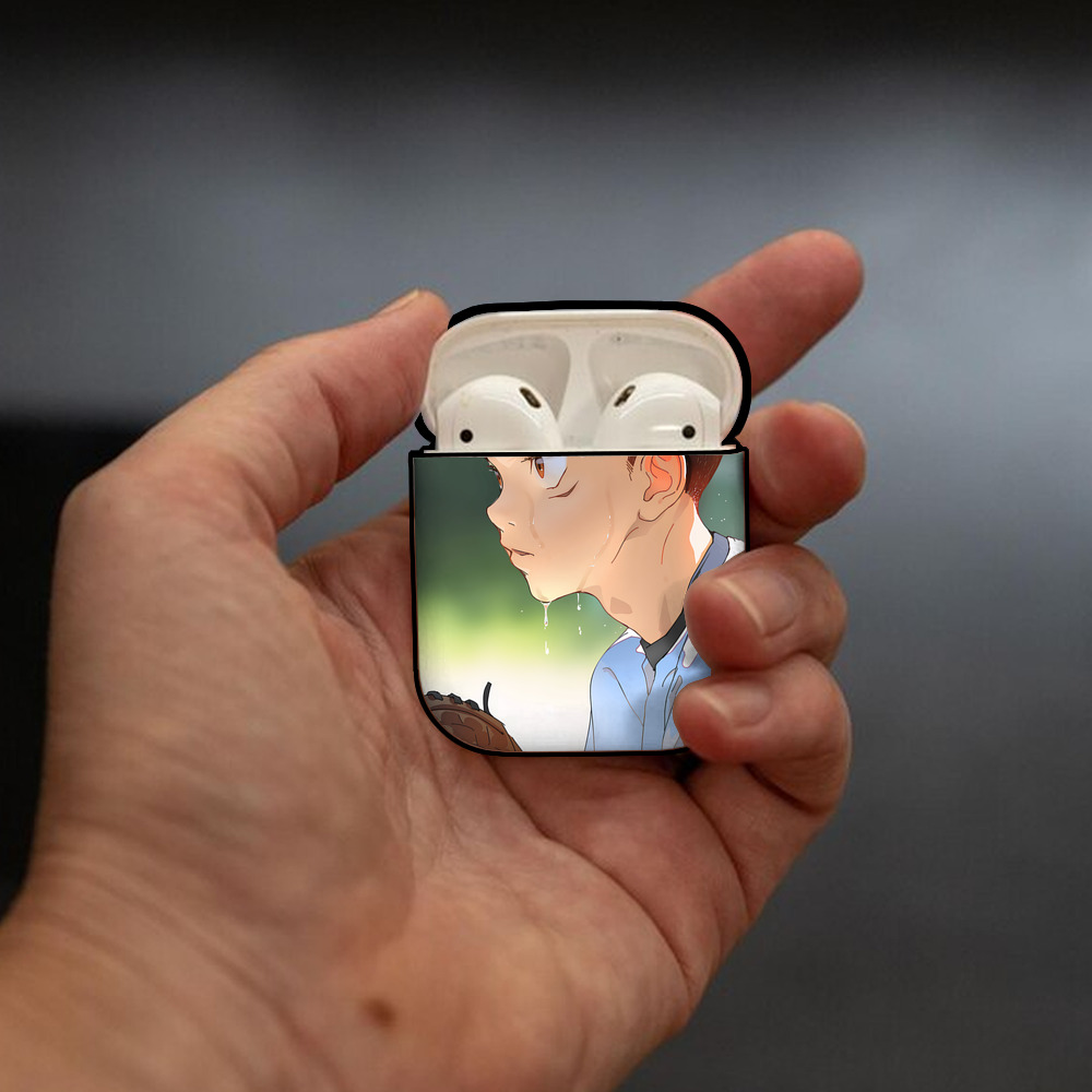 呪術廻戦 Jujutsu Kaisen AirPods 第2世代保護ケース ハードシェル ブラック 耐衝撃・防指紋・カラビナ付き