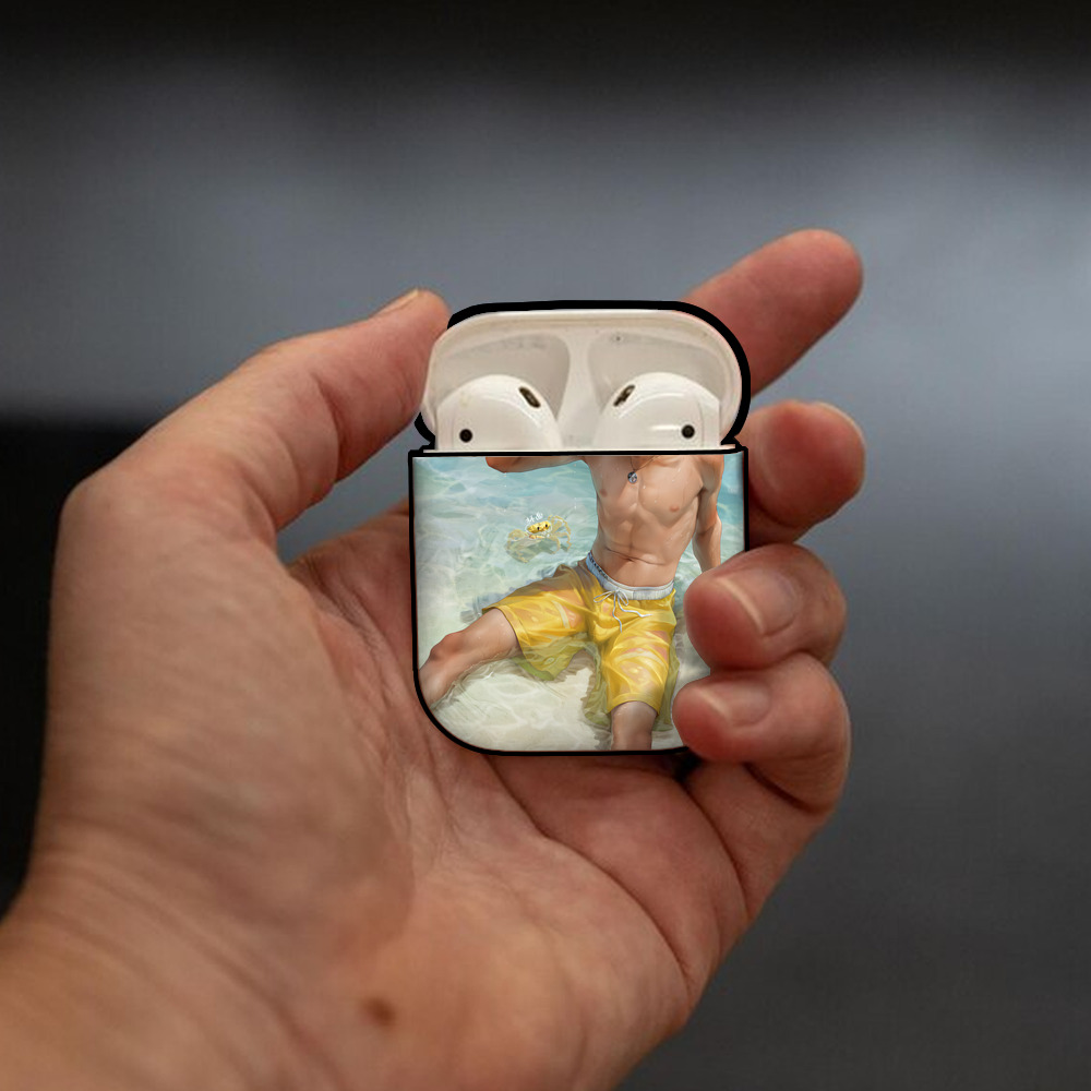 呪術廻戦 Jujutsu Kaisen AirPods 第2世代保護ケース ハードシェル ブラック 耐衝撃・防指紋・カラビナ付き