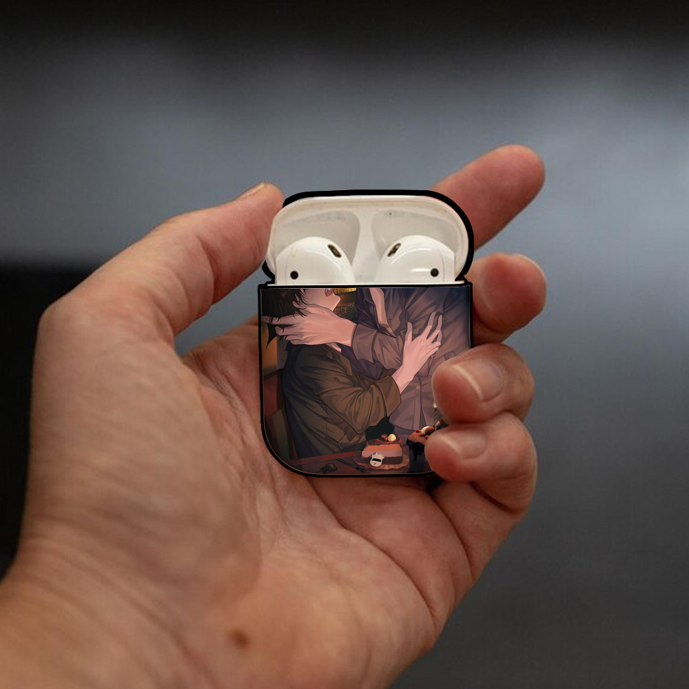 呪術廻戦 Jujutsu Kaisen AirPods 第2世代保護ケース ハードシェル ブラック 耐衝撃・防指紋・カラビナ付き