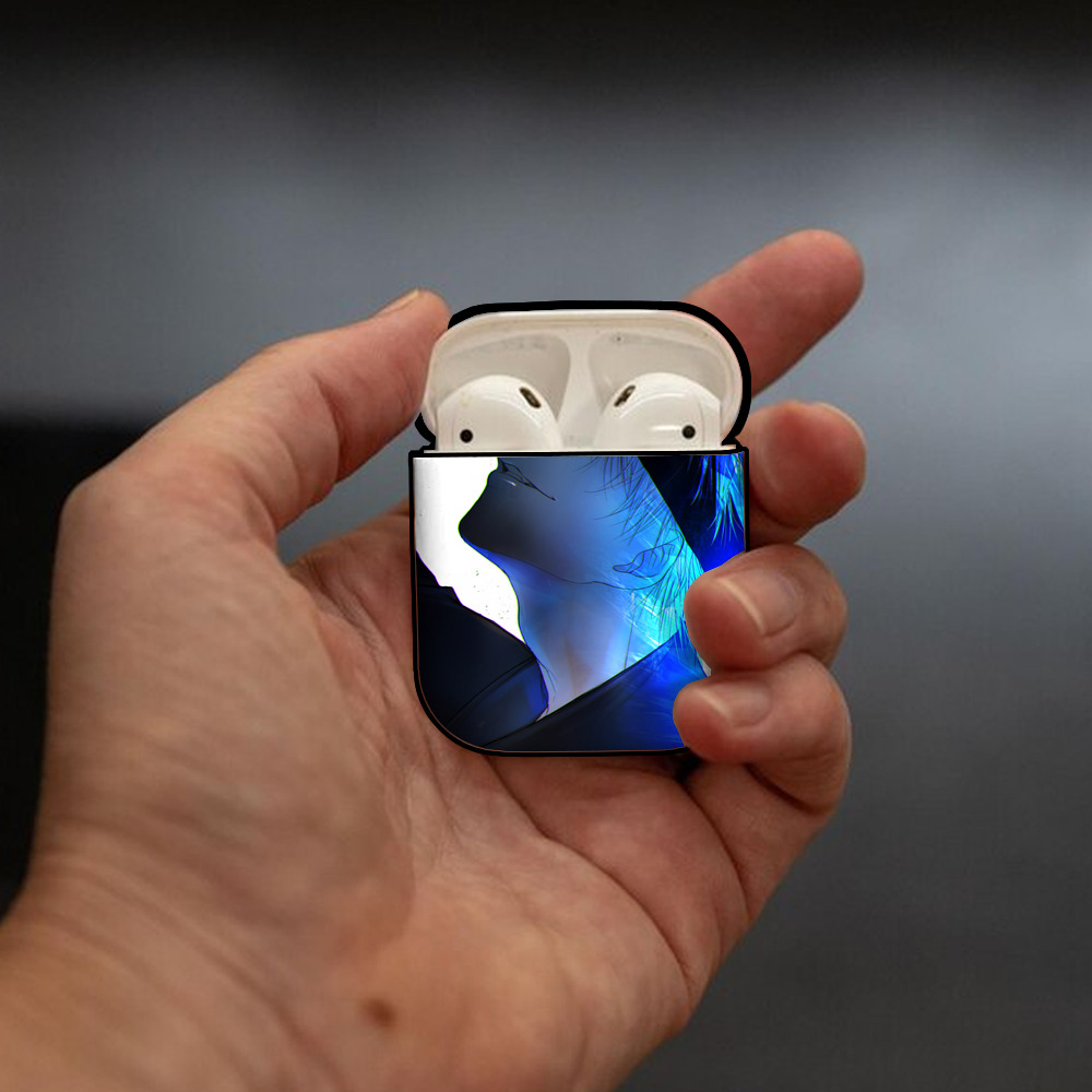 呪術廻戦 Jujutsu Kaisen AirPods 第2世代保護ケース ハードシェル ブラック 耐衝撃・防指紋・カラビナ付き