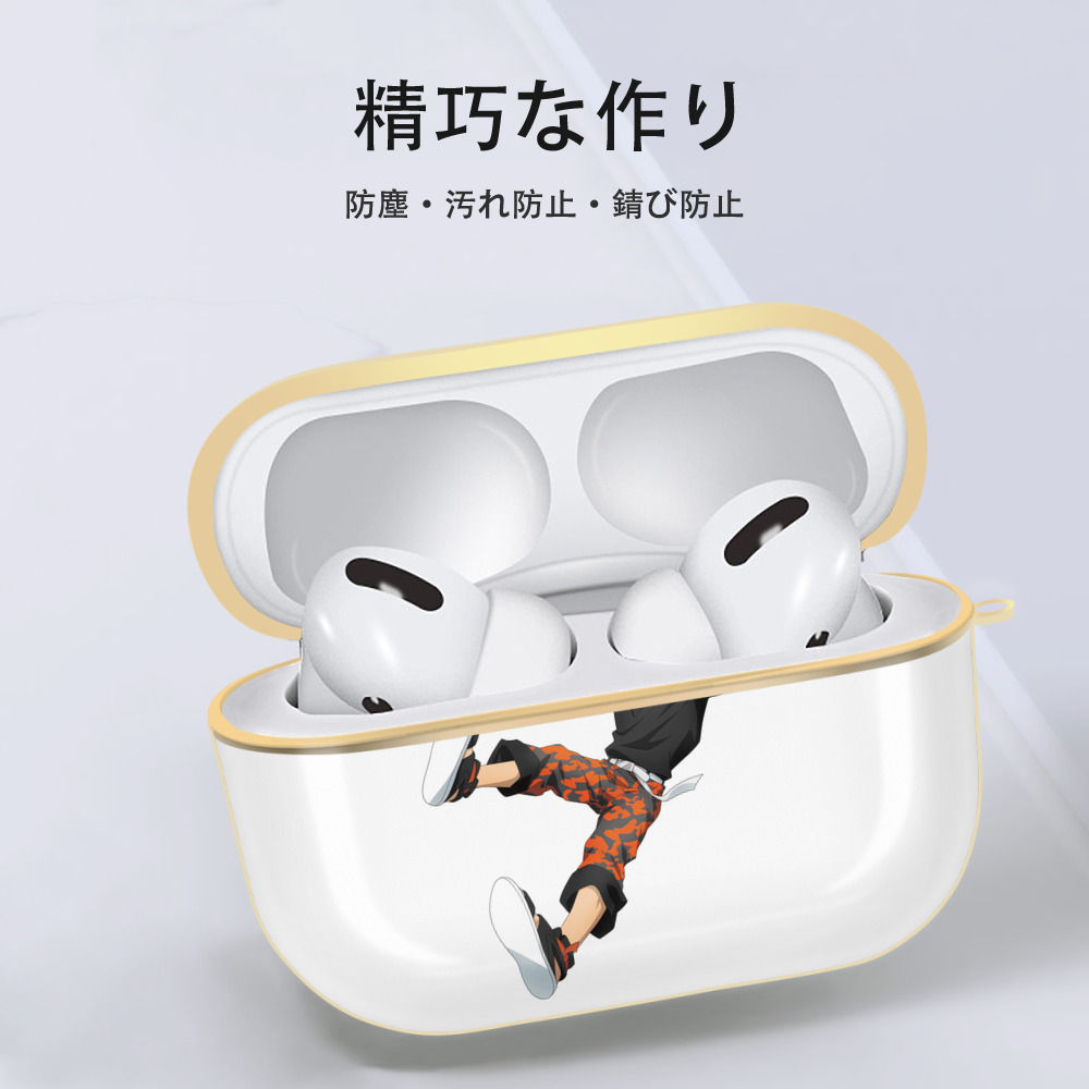 呪術廻戦 Jujutsu Kaisen 【AirPods Pro用】ハードシェル保護ケース｜耐衝撃・防指紋・カラビナ付き商品仕様