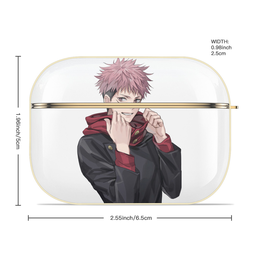 呪術廻戦 Jujutsu Kaisen 【AirPods Pro用】ハードシェル保護ケース｜耐衝撃・防指紋・カラビナ付き商品仕様