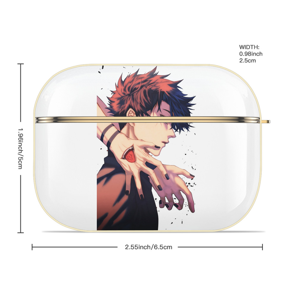 呪術廻戦 Jujutsu Kaisen 【AirPods Pro用】ハードシェル保護ケース｜耐衝撃・防指紋・カラビナ付き商品仕様