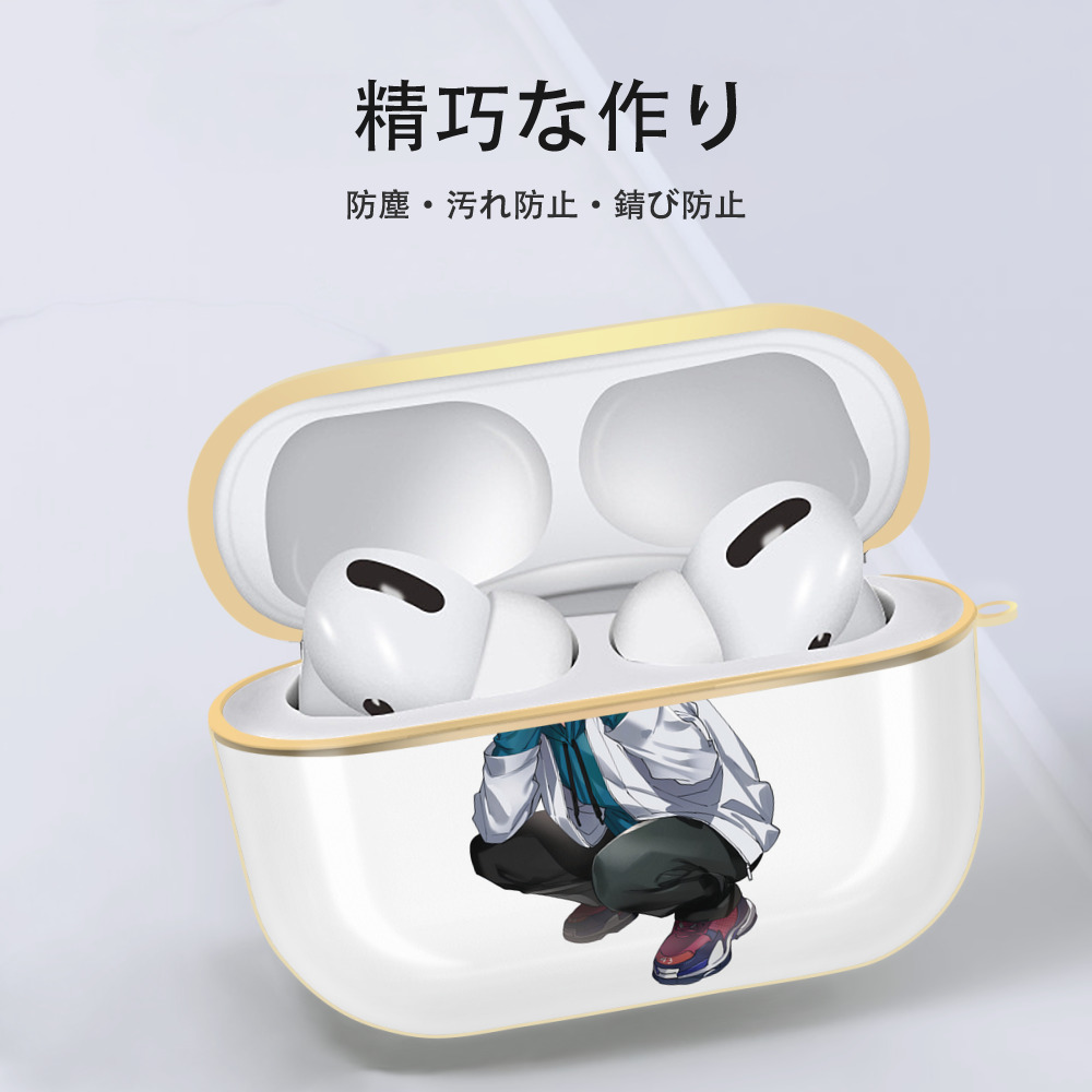 呪術廻戦 Jujutsu Kaisen 【AirPods Pro用】ハードシェル保護ケース｜耐衝撃・防指紋・カラビナ付き商品仕様