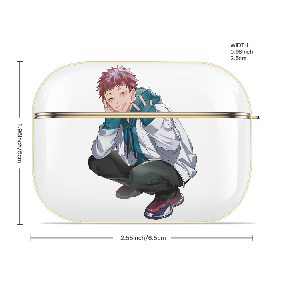 呪術廻戦 Jujutsu Kaisen 【AirPods Pro用】ハードシェル保護ケース｜耐衝撃・防指紋・カラビナ付き商品仕様