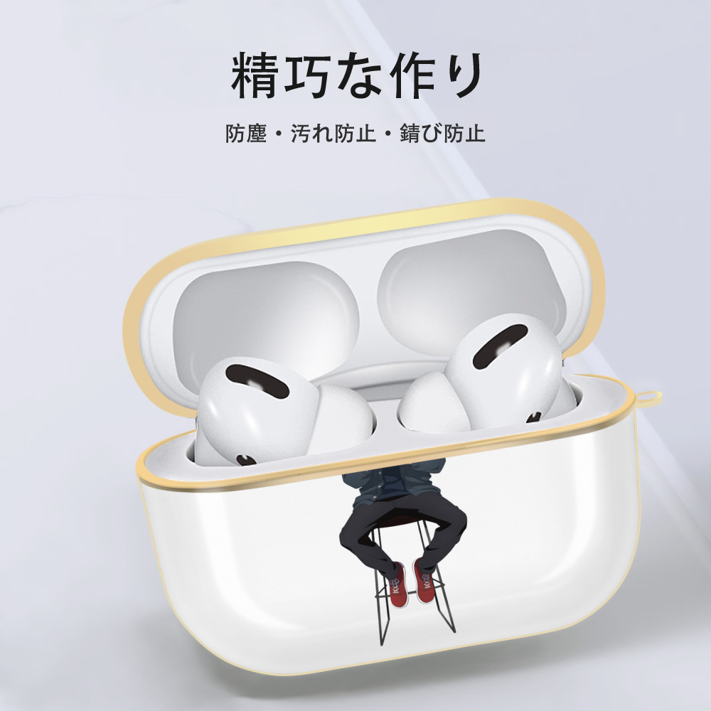 呪術廻戦 Jujutsu Kaisen 【AirPods Pro用】ハードシェル保護ケース｜耐衝撃・防指紋・カラビナ付き商品仕様
