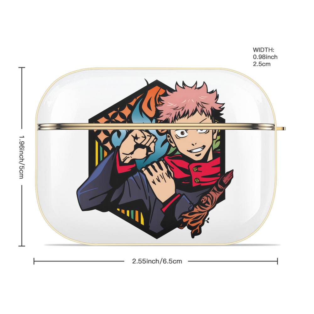呪術廻戦 Jujutsu Kaisen 【AirPods Pro用】ハードシェル保護ケース｜耐衝撃・防指紋・カラビナ付き商品仕様