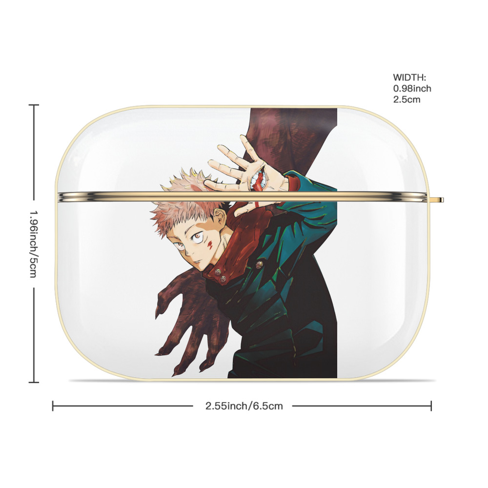 呪術廻戦 Jujutsu Kaisen 【AirPods Pro用】ハードシェル保護ケース｜耐衝撃・防指紋・カラビナ付き商品仕様