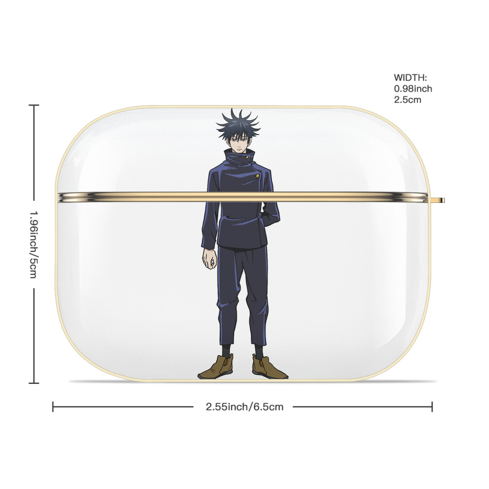 呪術廻戦 Jujutsu Kaisen 【AirPods Pro用】ハードシェル保護ケース｜耐衝撃・防指紋・カラビナ付き商品仕様