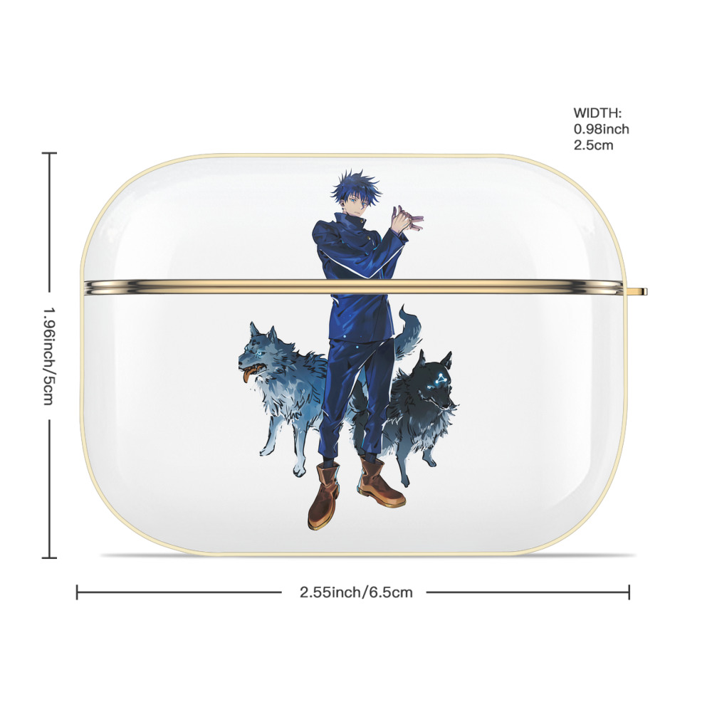 呪術廻戦 Jujutsu Kaisen 【AirPods Pro用】ハードシェル保護ケース｜耐衝撃・防指紋・カラビナ付き商品仕様