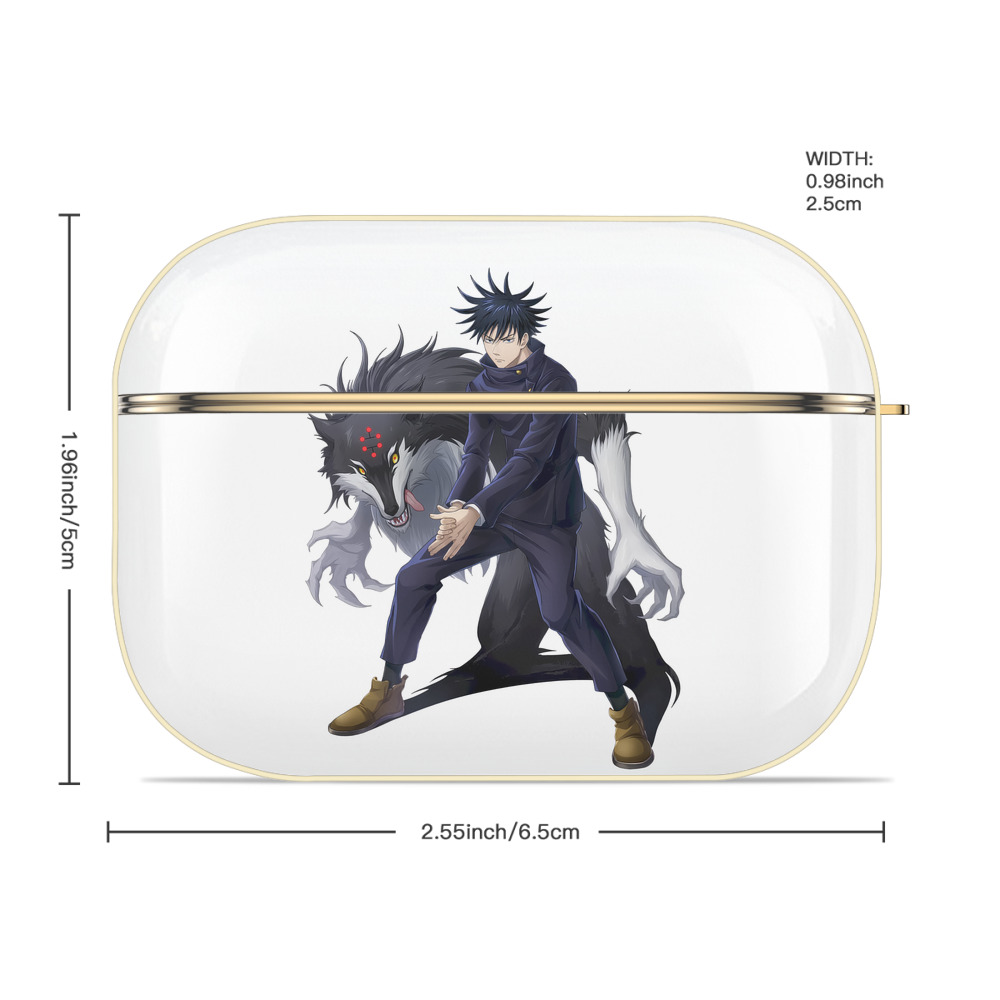 呪術廻戦 Jujutsu Kaisen 【AirPods Pro用】ハードシェル保護ケース｜耐衝撃・防指紋・カラビナ付き商品仕様