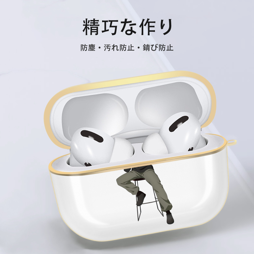 呪術廻戦 Jujutsu Kaisen 【AirPods Pro用】ハードシェル保護ケース｜耐衝撃・防指紋・カラビナ付き商品仕様