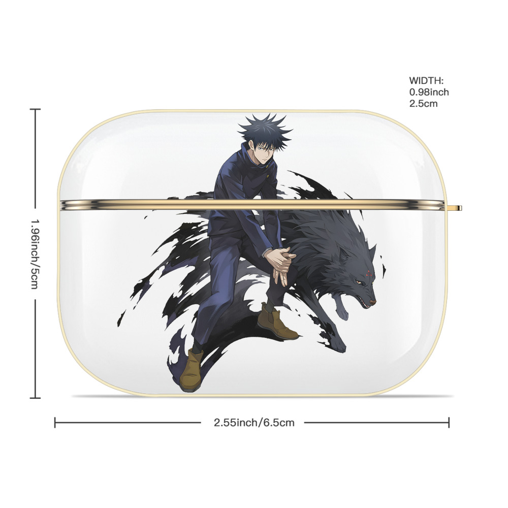 呪術廻戦 Jujutsu Kaisen 【AirPods Pro用】ハードシェル保護ケース｜耐衝撃・防指紋・カラビナ付き商品仕様