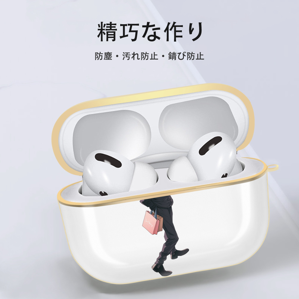 呪術廻戦 Jujutsu Kaisen 【AirPods Pro用】ハードシェル保護ケース｜耐衝撃・防指紋・カラビナ付き商品仕様