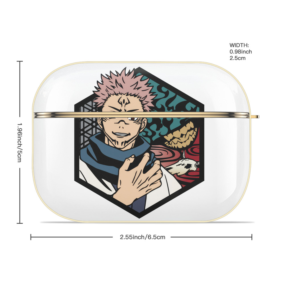呪術廻戦 Jujutsu Kaisen 【AirPods Pro用】ハードシェル保護ケース｜耐衝撃・防指紋・カラビナ付き商品仕様