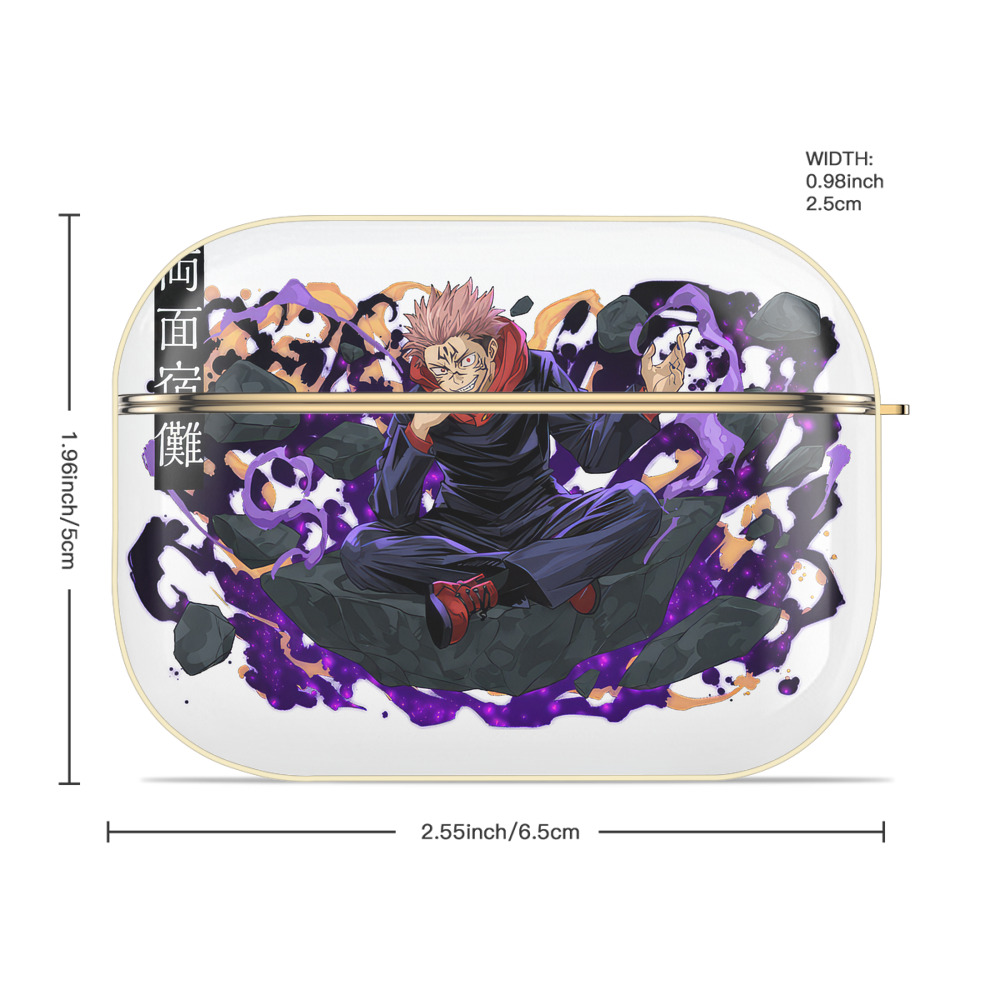 呪術廻戦 Jujutsu Kaisen 【AirPods Pro用】ハードシェル保護ケース｜耐衝撃・防指紋・カラビナ付き商品仕様