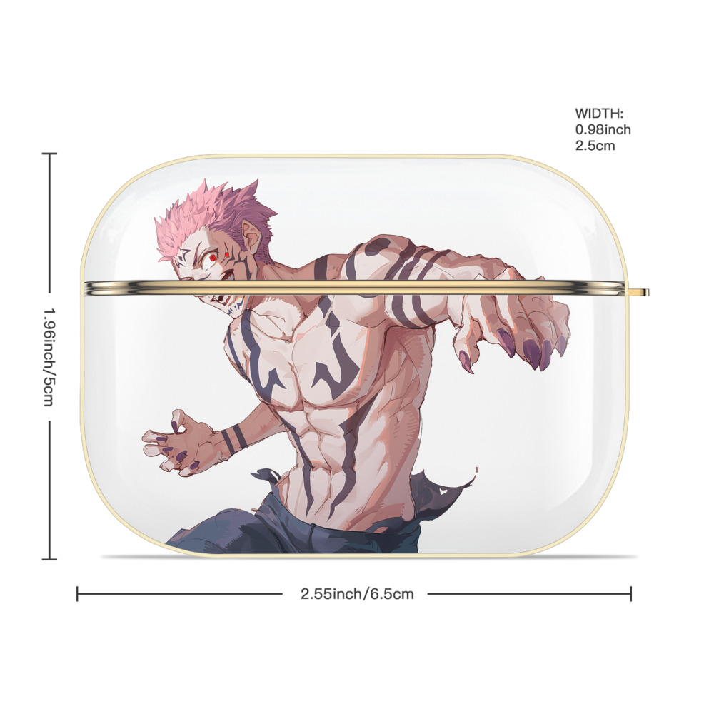 呪術廻戦 Jujutsu Kaisen 【AirPods Pro用】ハードシェル保護ケース｜耐衝撃・防指紋・カラビナ付き商品仕様