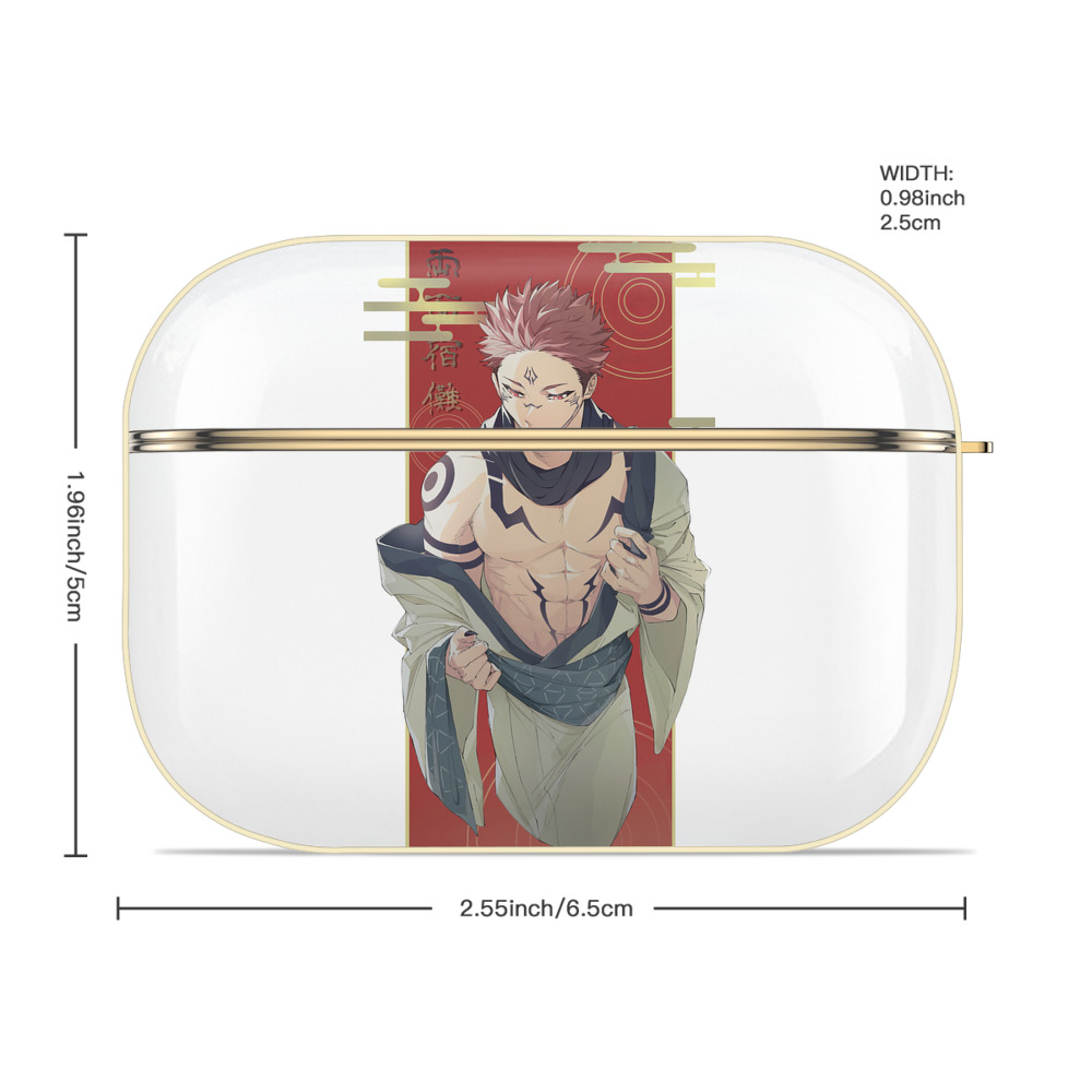 呪術廻戦 Jujutsu Kaisen 【AirPods Pro用】ハードシェル保護ケース｜耐衝撃・防指紋・カラビナ付き商品仕様