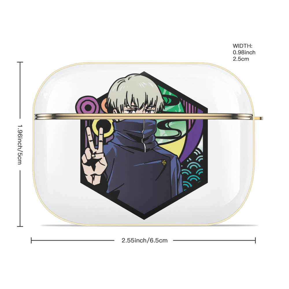 呪術廻戦 Jujutsu Kaisen 【AirPods Pro用】ハードシェル保護ケース｜耐衝撃・防指紋・カラビナ付き商品仕様
