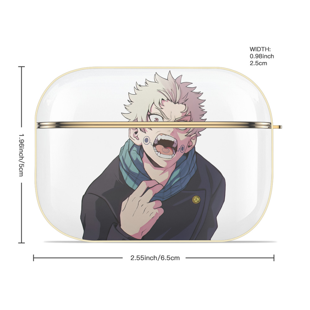 呪術廻戦 Jujutsu Kaisen 【AirPods Pro用】ハードシェル保護ケース｜耐衝撃・防指紋・カラビナ付き商品仕様