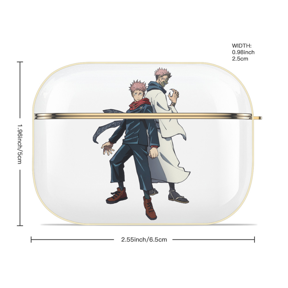 呪術廻戦 Jujutsu Kaisen 【AirPods Pro用】ハードシェル保護ケース｜耐衝撃・防指紋・カラビナ付き商品仕様