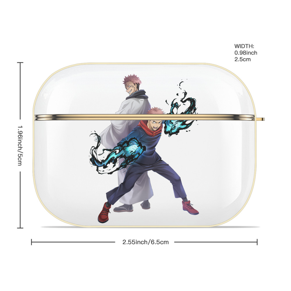 呪術廻戦 Jujutsu Kaisen 【AirPods Pro用】ハードシェル保護ケース｜耐衝撃・防指紋・カラビナ付き商品仕様