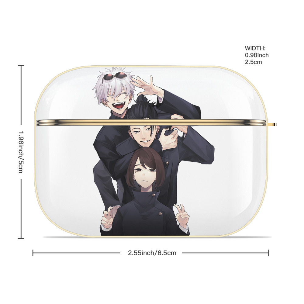 呪術廻戦 Jujutsu Kaisen 【AirPods Pro用】ハードシェル保護ケース｜耐衝撃・防指紋・カラビナ付き商品仕様
