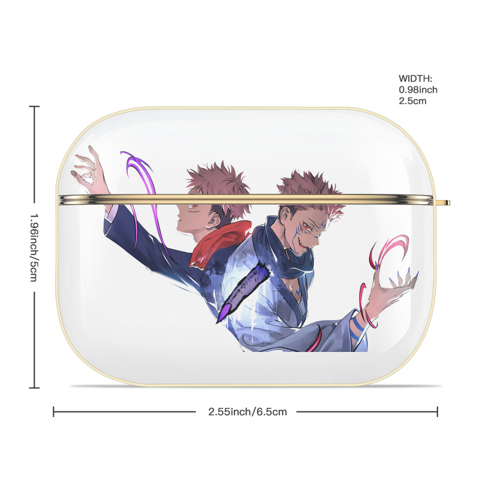 呪術廻戦 Jujutsu Kaisen 【AirPods Pro用】ハードシェル保護ケース｜耐衝撃・防指紋・カラビナ付き商品仕様