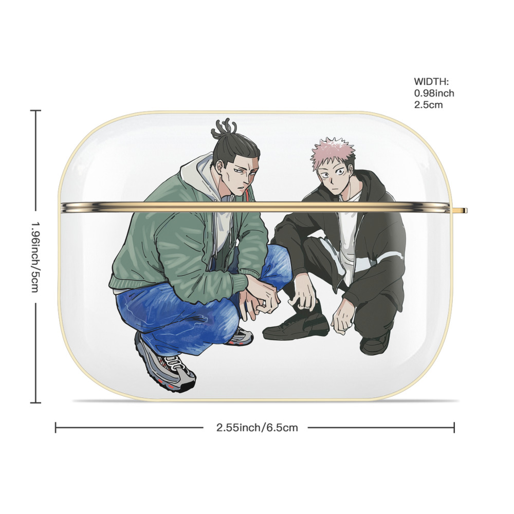 呪術廻戦 Jujutsu Kaisen 【AirPods Pro用】ハードシェル保護ケース｜耐衝撃・防指紋・カラビナ付き商品仕様