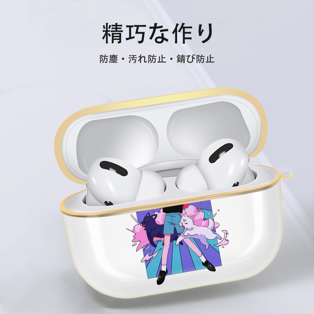 呪術廻戦 Jujutsu Kaisen 【AirPods Pro用】ハードシェル保護ケース｜耐衝撃・防指紋・カラビナ付き商品仕様