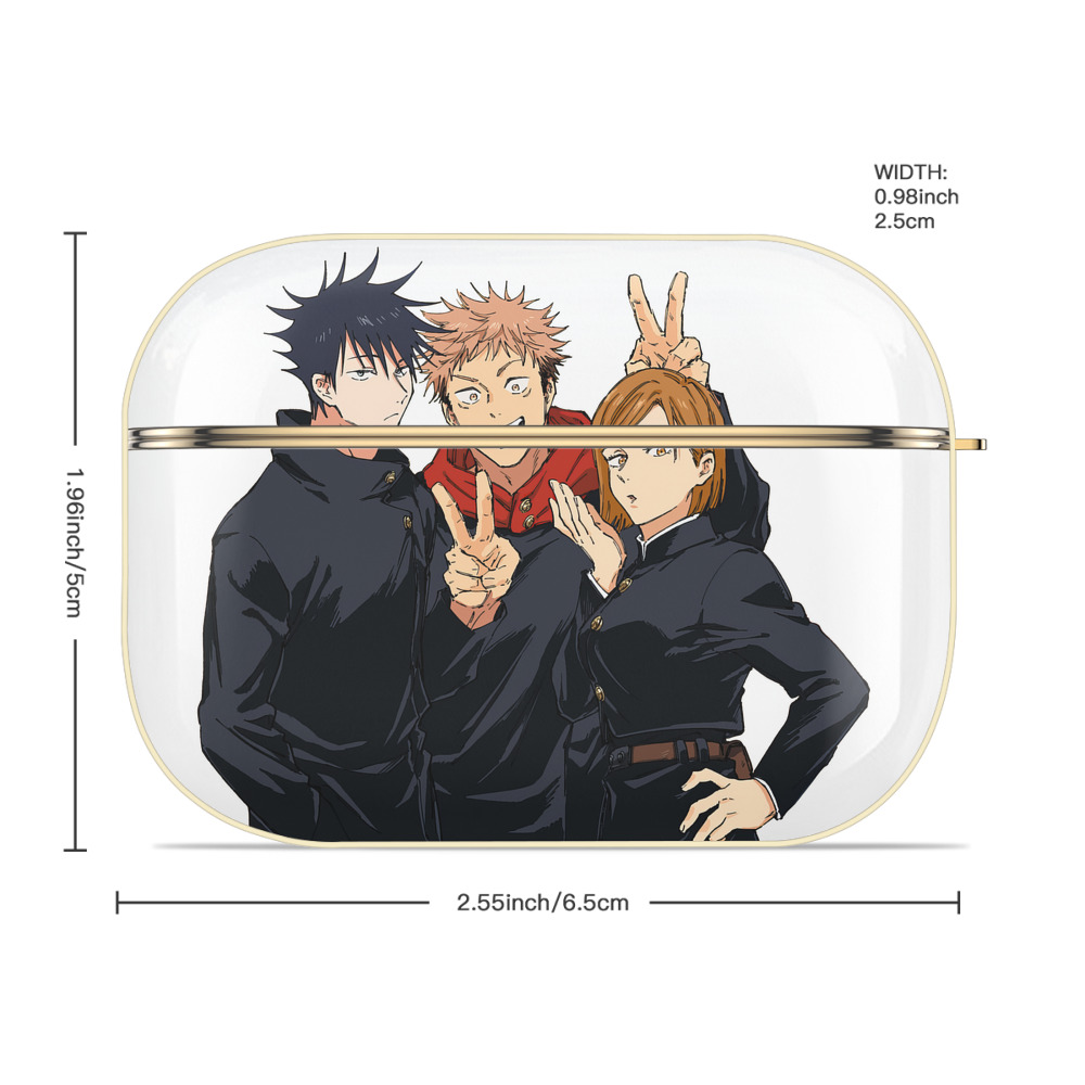 呪術廻戦 Jujutsu Kaisen 【AirPods Pro用】ハードシェル保護ケース｜耐衝撃・防指紋・カラビナ付き商品仕様
