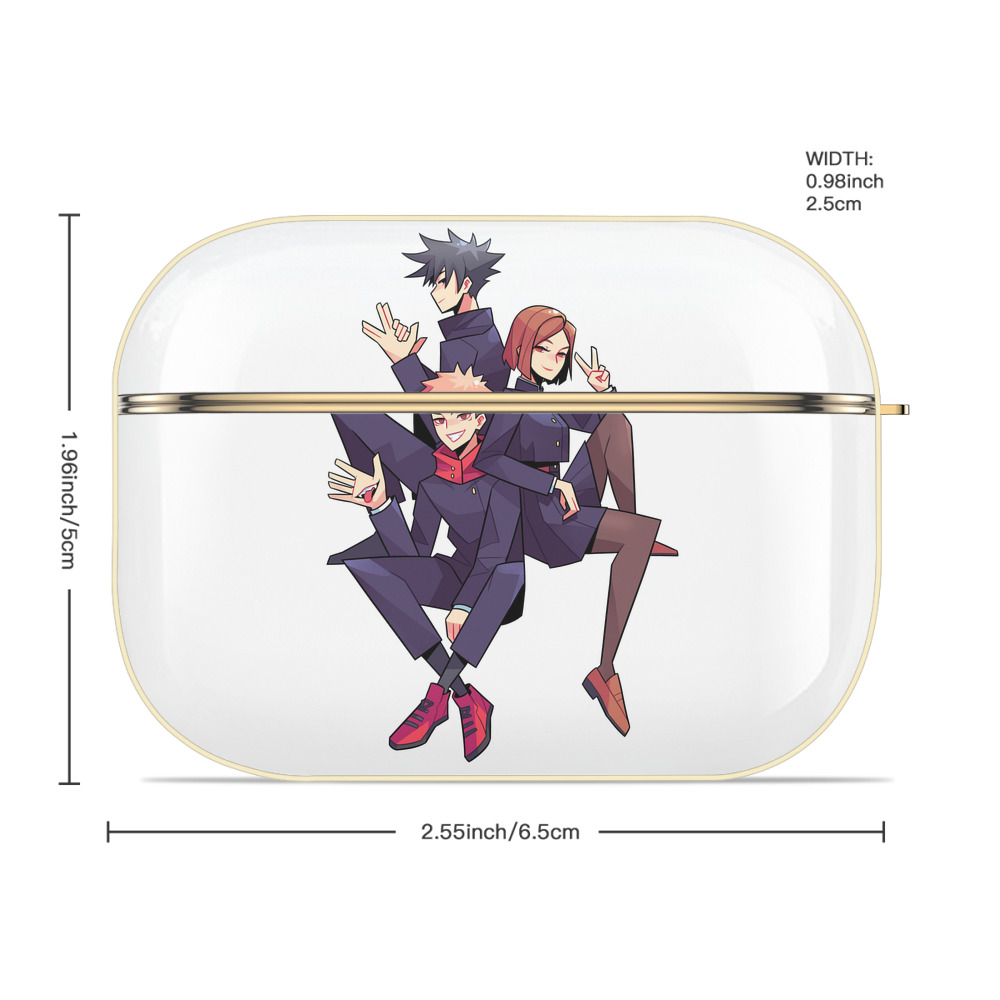呪術廻戦 Jujutsu Kaisen 【AirPods Pro用】ハードシェル保護ケース｜耐衝撃・防指紋・カラビナ付き商品仕様