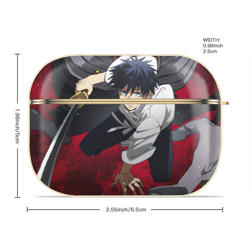 呪術廻戦 Jujutsu Kaisen 【AirPods Pro用】ハードシェル保護ケース｜耐衝撃・防指紋・カラビナ付き商品仕様