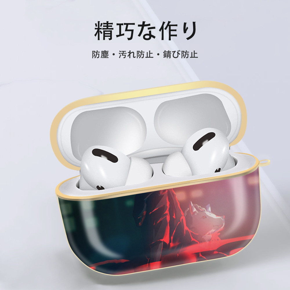 呪術廻戦 Jujutsu Kaisen 【AirPods Pro用】ハードシェル保護ケース｜耐衝撃・防指紋・カラビナ付き商品仕様