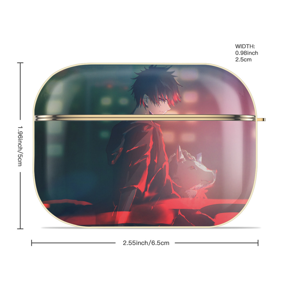 呪術廻戦 Jujutsu Kaisen 【AirPods Pro用】ハードシェル保護ケース｜耐衝撃・防指紋・カラビナ付き商品仕様
