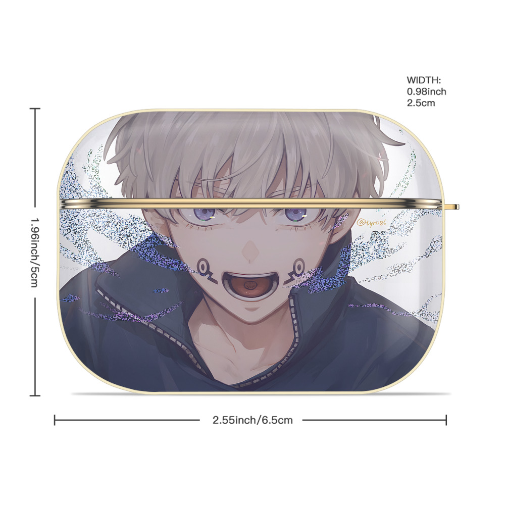 呪術廻戦 Jujutsu Kaisen 【AirPods Pro用】ハードシェル保護ケース｜耐衝撃・防指紋・カラビナ付き商品仕様
