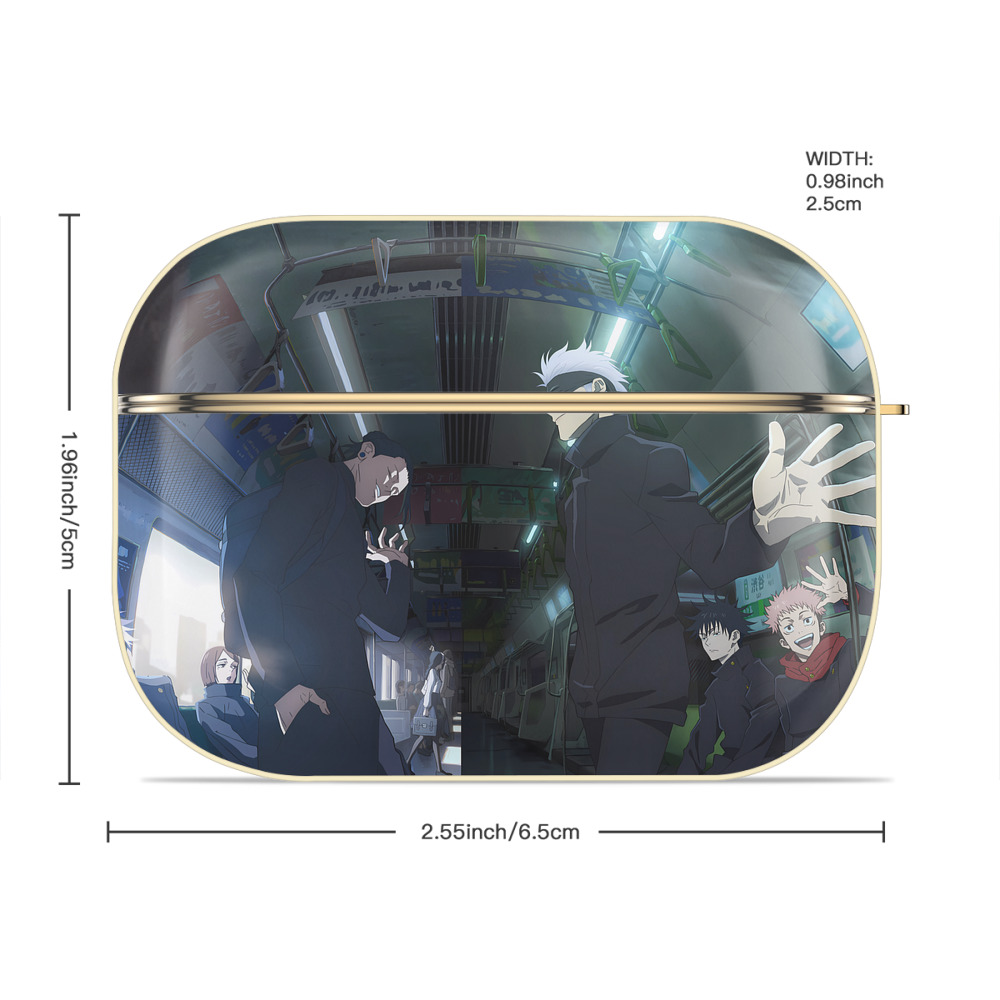 呪術廻戦 Jujutsu Kaisen 【AirPods Pro用】ハードシェル保護ケース｜耐衝撃・防指紋・カラビナ付き商品仕様