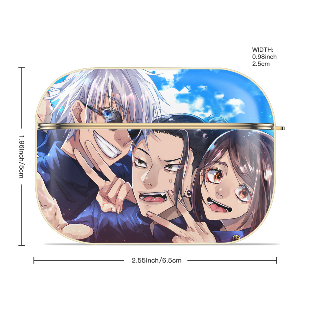 呪術廻戦 Jujutsu Kaisen 【AirPods Pro用】ハードシェル保護ケース｜耐衝撃・防指紋・カラビナ付き商品仕様
