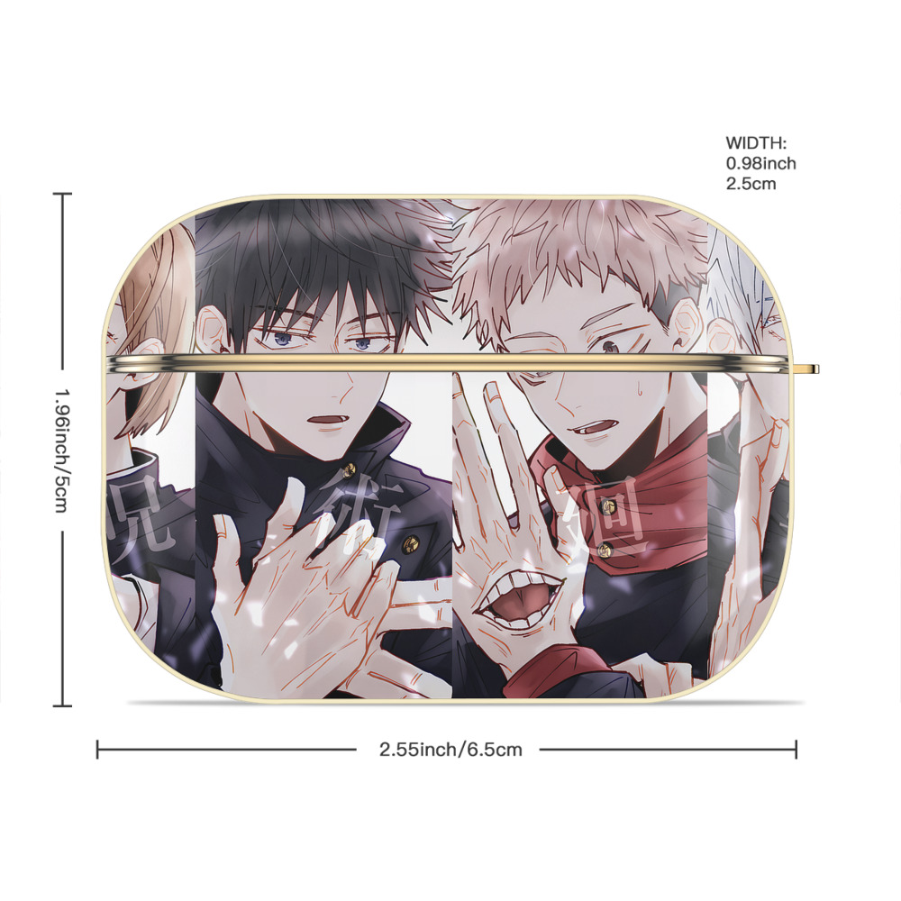 呪術廻戦 Jujutsu Kaisen 【AirPods Pro用】ハードシェル保護ケース｜耐衝撃・防指紋・カラビナ付き商品仕様