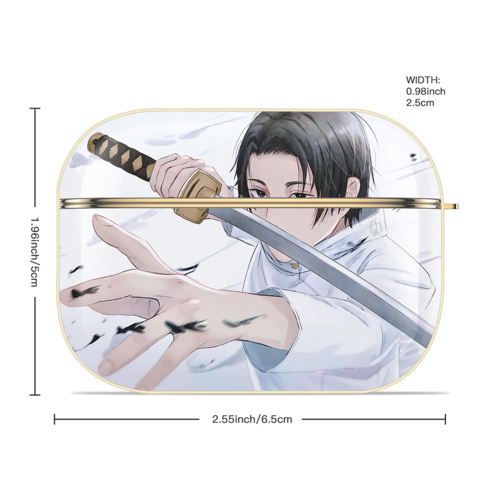 呪術廻戦 Jujutsu Kaisen 【AirPods Pro用】ハードシェル保護ケース｜耐衝撃・防指紋・カラビナ付き商品仕様