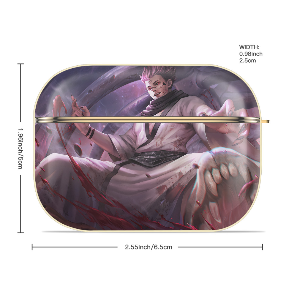 呪術廻戦 Jujutsu Kaisen 【AirPods Pro用】ハードシェル保護ケース｜耐衝撃・防指紋・カラビナ付き商品仕様