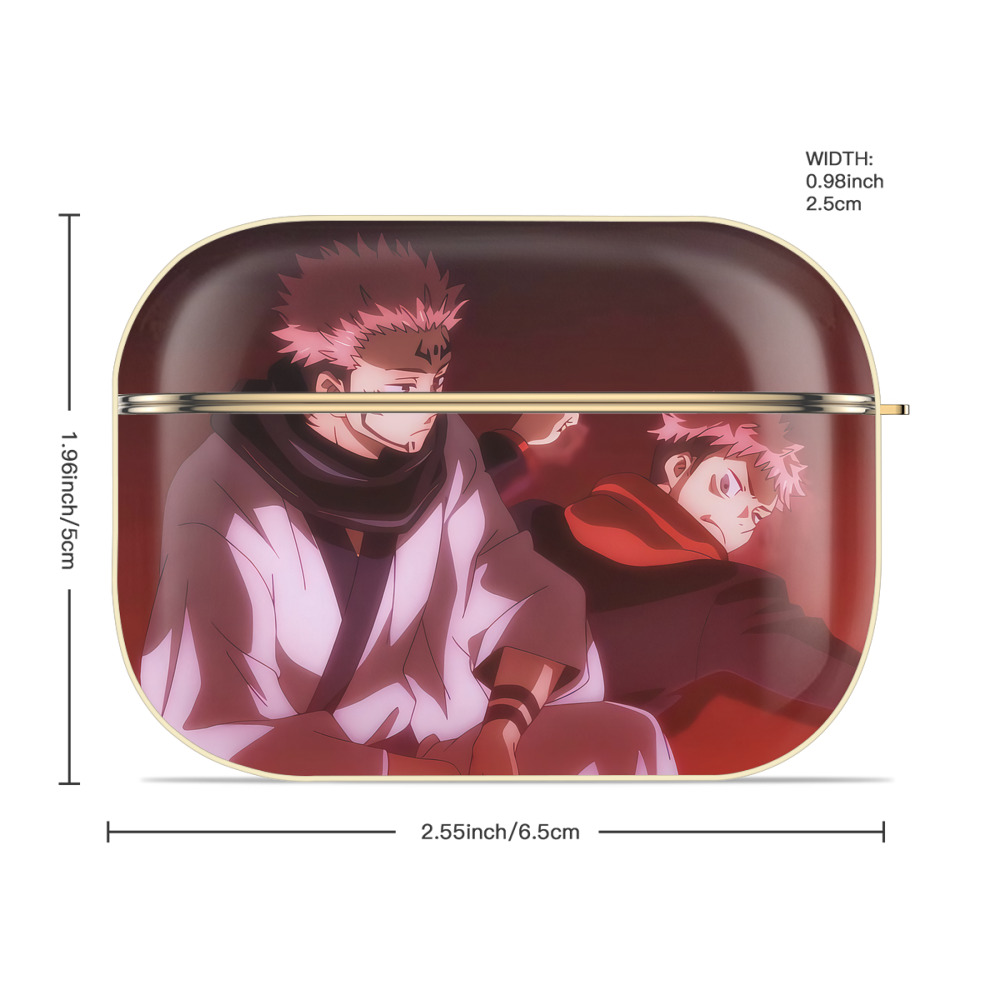 呪術廻戦 Jujutsu Kaisen 【AirPods Pro用】ハードシェル保護ケース｜耐衝撃・防指紋・カラビナ付き商品仕様