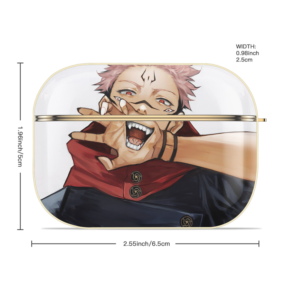 呪術廻戦 Jujutsu Kaisen 【AirPods Pro用】ハードシェル保護ケース｜耐衝撃・防指紋・カラビナ付き商品仕様