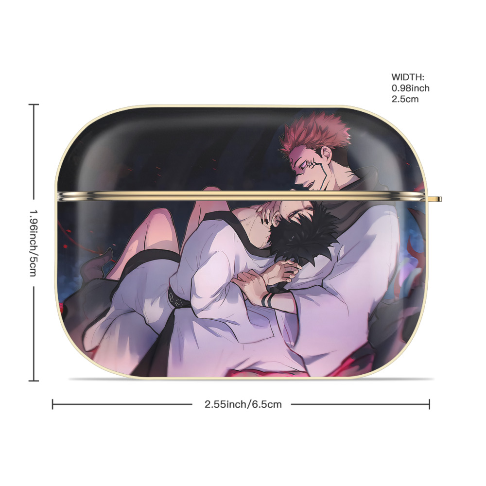 呪術廻戦 Jujutsu Kaisen 【AirPods Pro用】ハードシェル保護ケース｜耐衝撃・防指紋・カラビナ付き商品仕様
