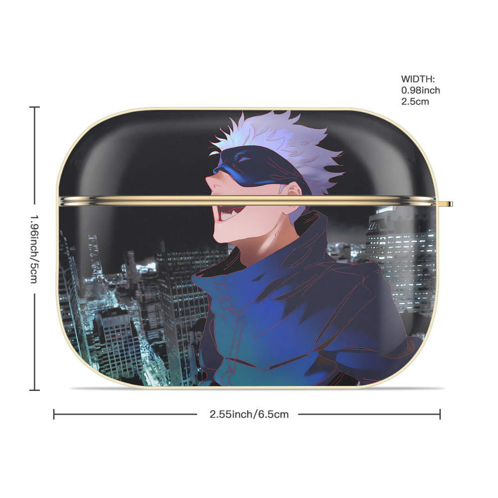 呪術廻戦 Jujutsu Kaisen 【AirPods Pro用】ハードシェル保護ケース｜耐衝撃・防指紋・カラビナ付き商品仕様