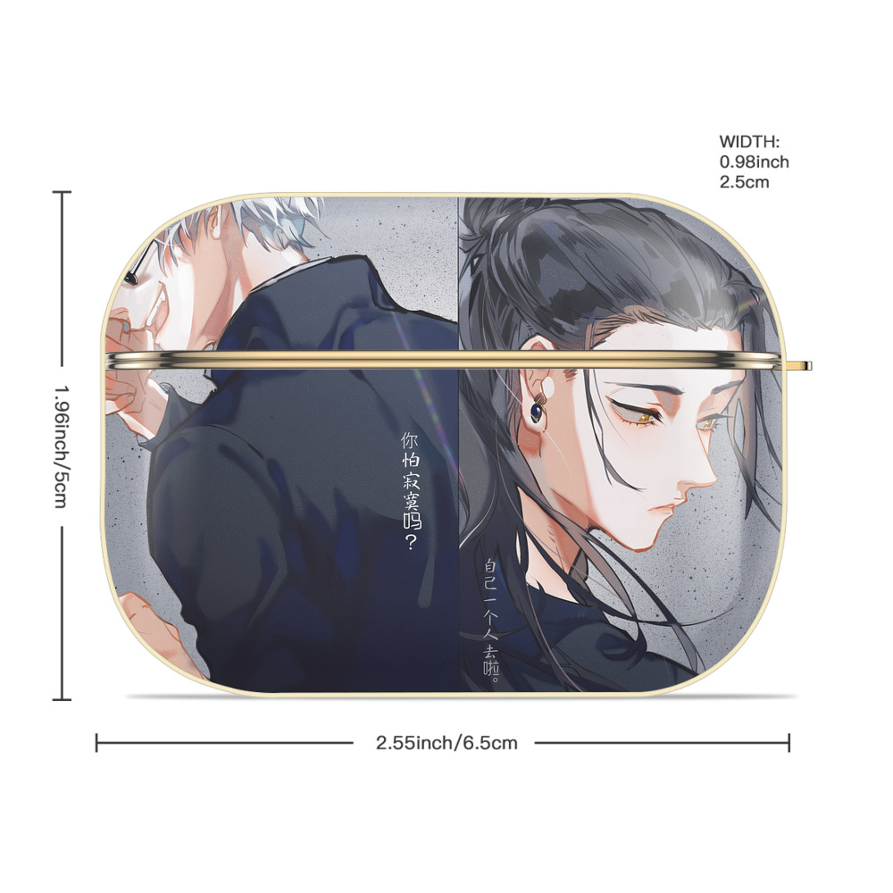 呪術廻戦 Jujutsu Kaisen 【AirPods Pro用】ハードシェル保護ケース｜耐衝撃・防指紋・カラビナ付き商品仕様
