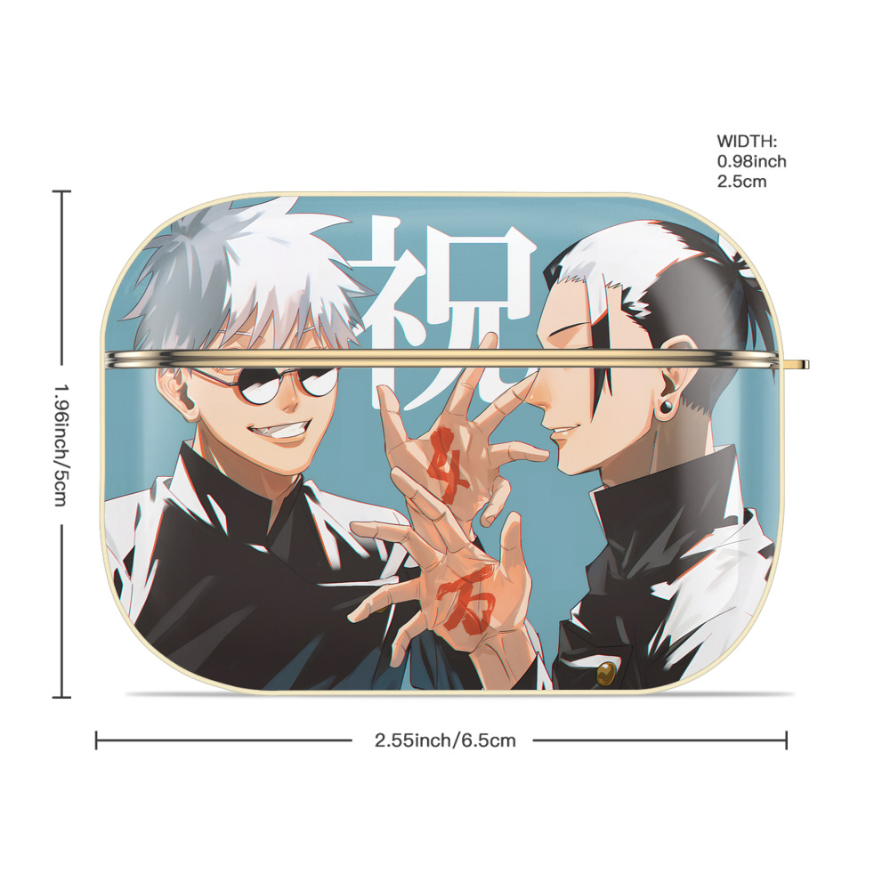 呪術廻戦 Jujutsu Kaisen 【AirPods Pro用】ハードシェル保護ケース｜耐衝撃・防指紋・カラビナ付き商品仕様