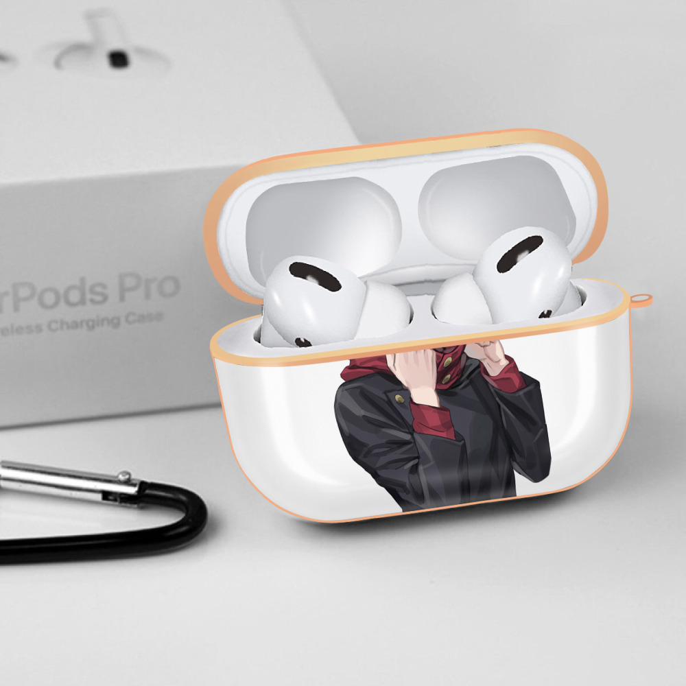 呪術廻戦 Jujutsu Kaisen 【AirPods Pro用】ハードシェル保護ケース｜耐衝撃・防指紋・カラビナ付き商品仕様