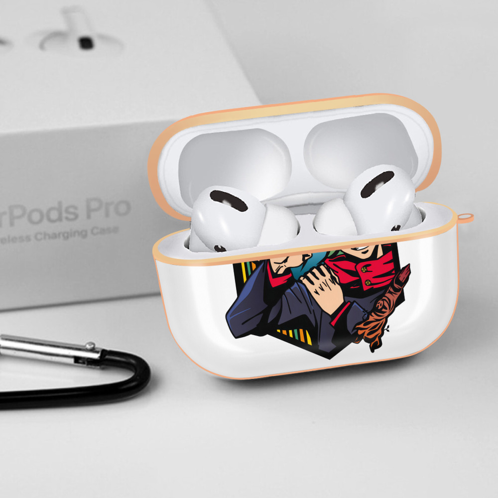 呪術廻戦 Jujutsu Kaisen 【AirPods Pro用】ハードシェル保護ケース｜耐衝撃・防指紋・カラビナ付き商品仕様