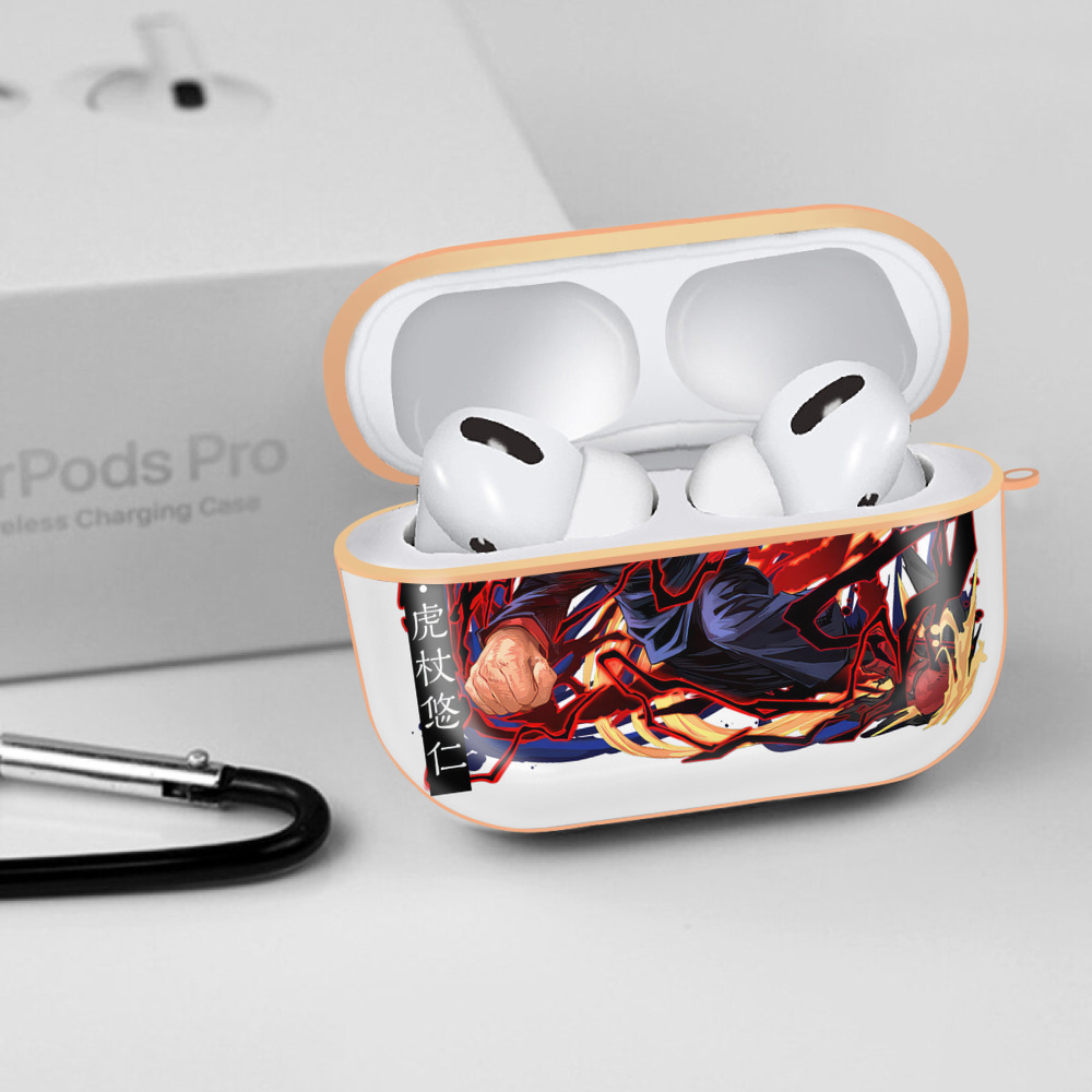 呪術廻戦 Jujutsu Kaisen 【AirPods Pro用】ハードシェル保護ケース｜耐衝撃・防指紋・カラビナ付き商品仕様